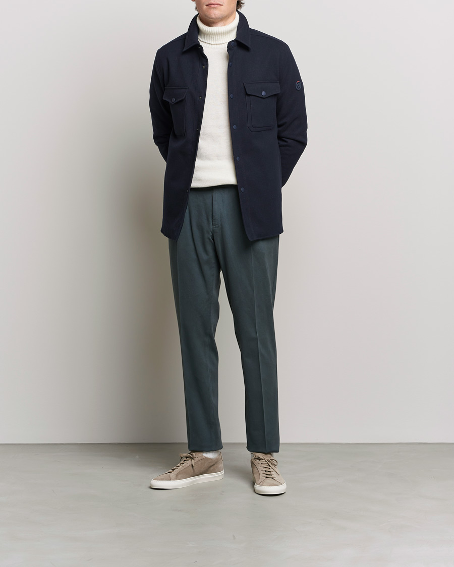 Herre | Jakker | Lardini | Ircelle Reversible Wool/Nylon Jacket Navy