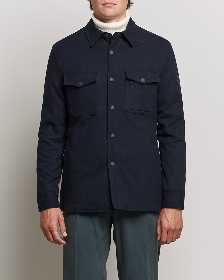 Herre | Jakker | Lardini | Ircelle Reversible Wool/Nylon Jacket Navy