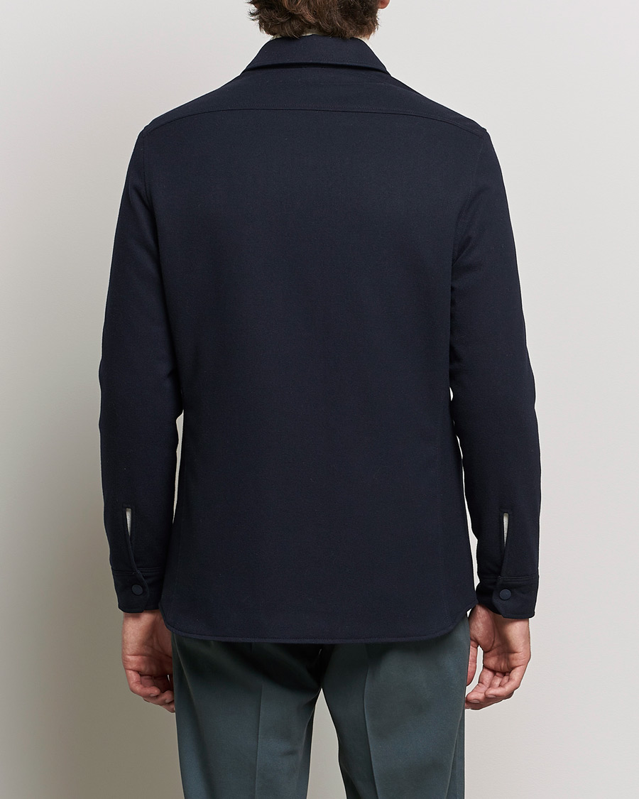 Herre | Jakker | Lardini | Ircelle Reversible Wool/Nylon Jacket Navy