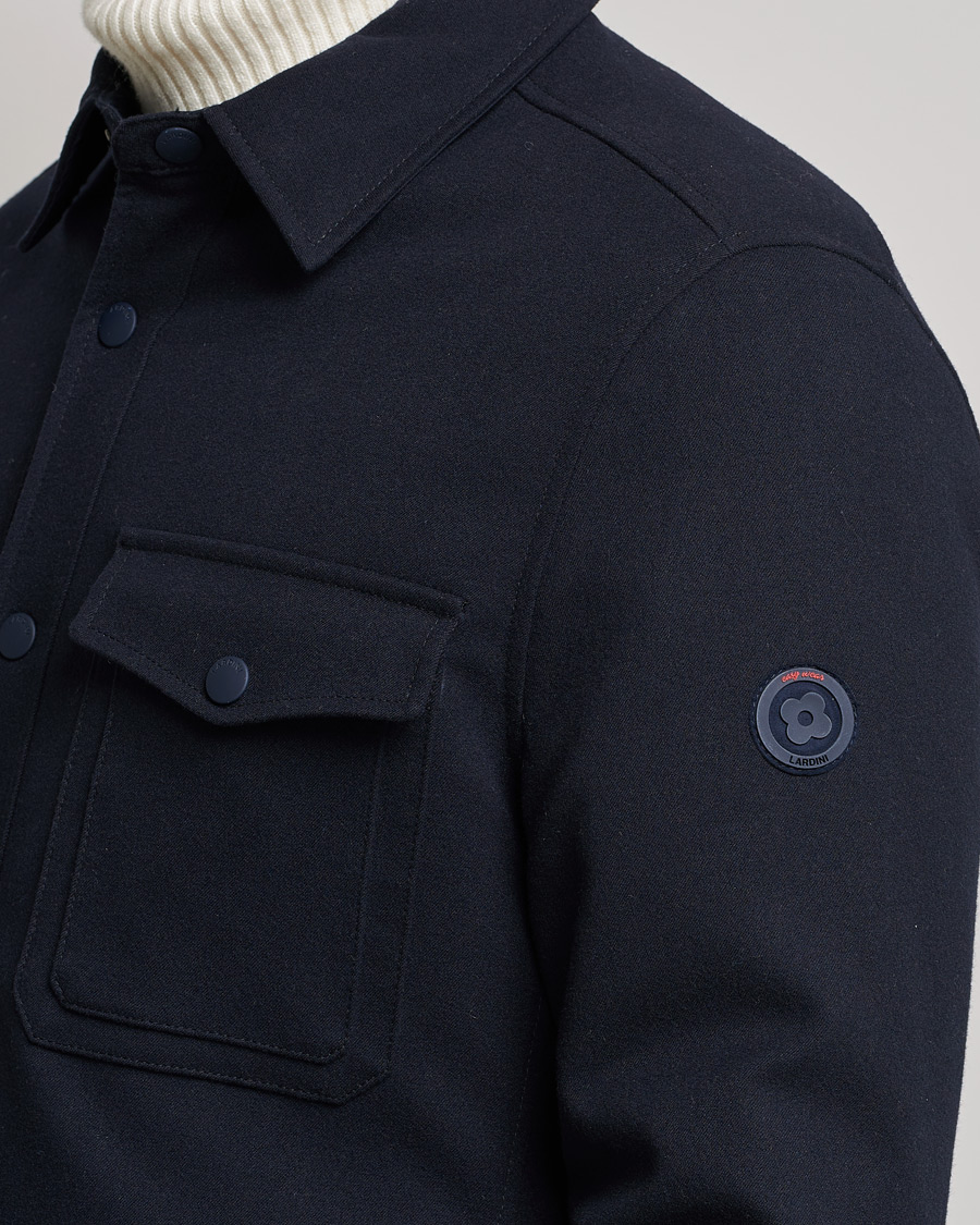 Herre | Jakker | Lardini | Ircelle Reversible Wool/Nylon Jacket Navy