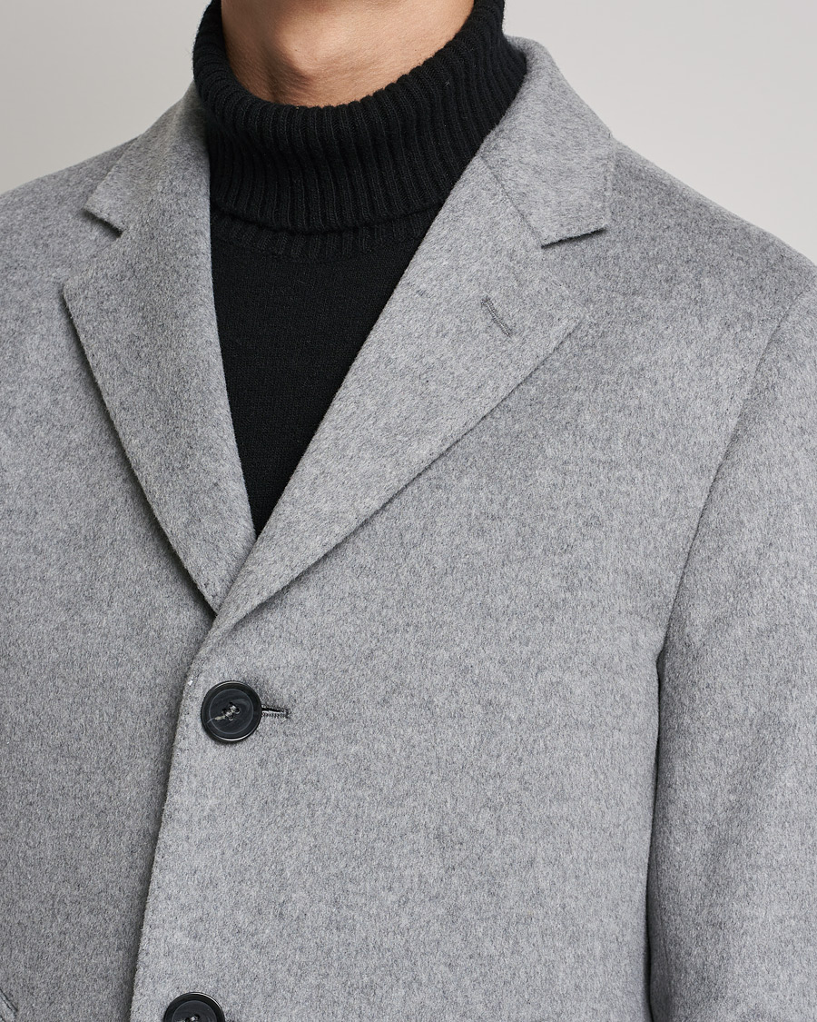 Herre | Jakker | Oscar Jacobson | Storvik Wool/Cashmere Coat Light Grey