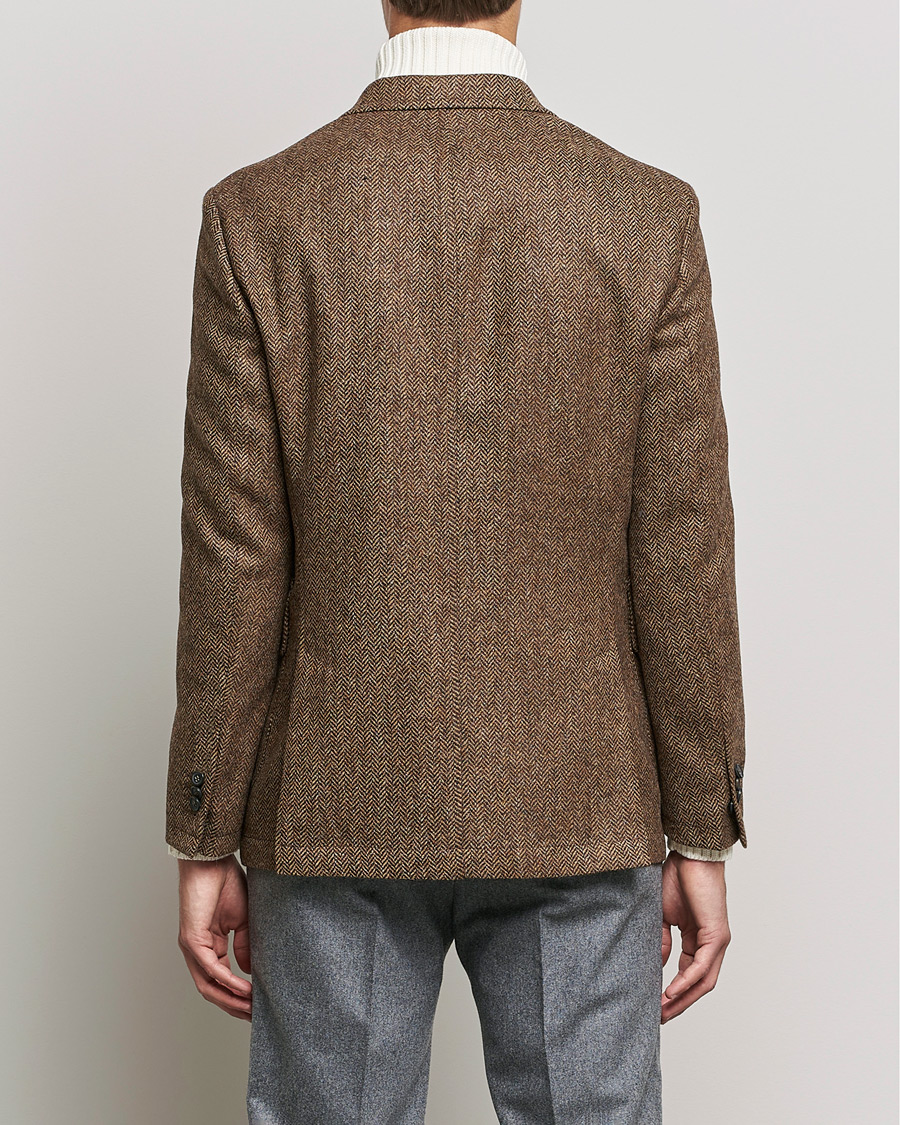 Herre | Blazere & jakker | Oscar Jacobson | Fares Moon Herringbone Tweed Blazer Brown