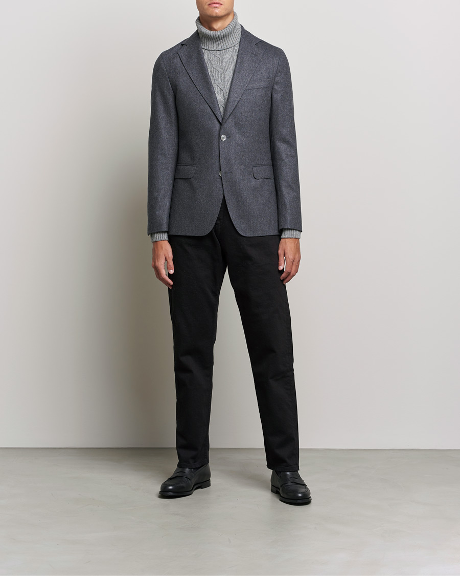 Herre | Blazere & jakker | Oscar Jacobson | Ego Wool Flannel Blazer Grey