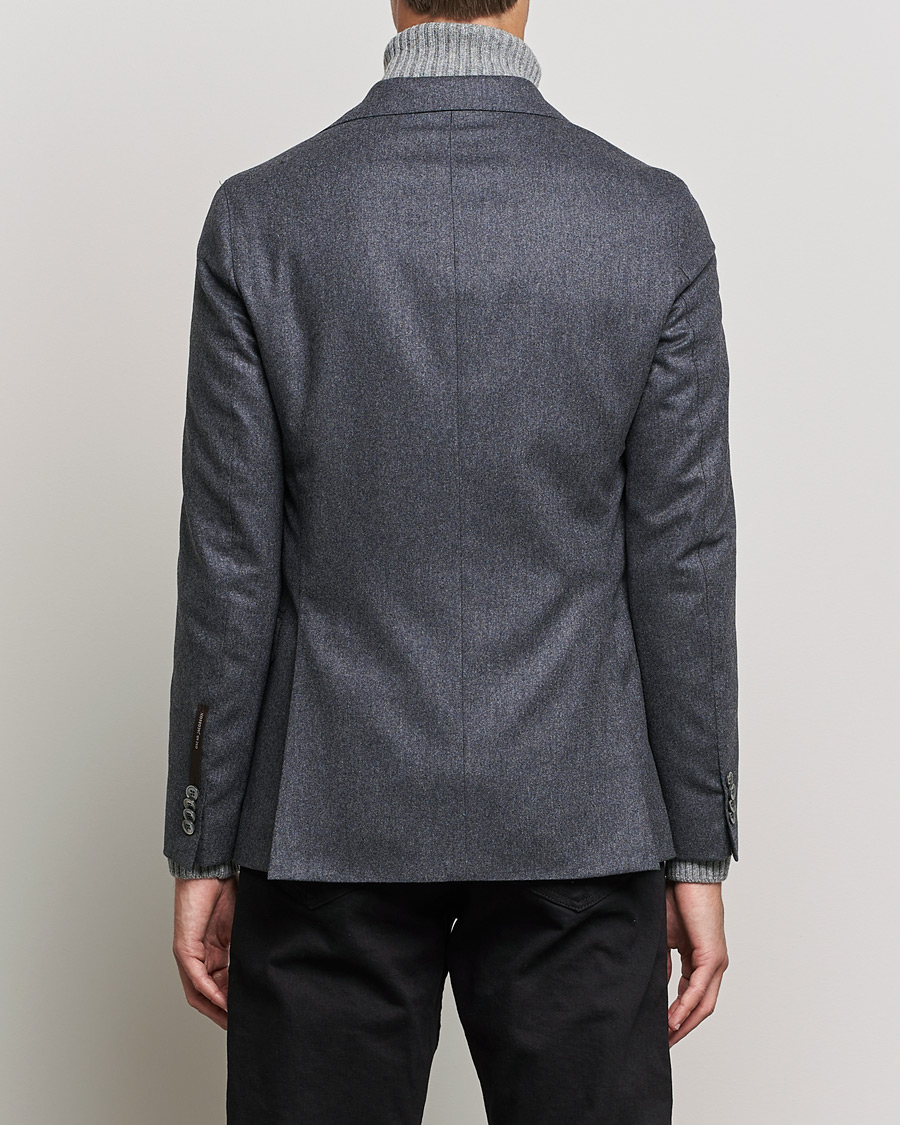 Herre | Blazere & jakker | Oscar Jacobson | Ego Wool Flannel Blazer Grey Melange