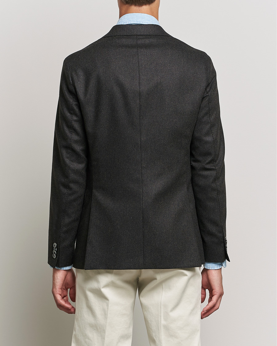 Herre | Blazere & jakker | Oscar Jacobson | Ego Wool Flannel Blazer Brown Melange