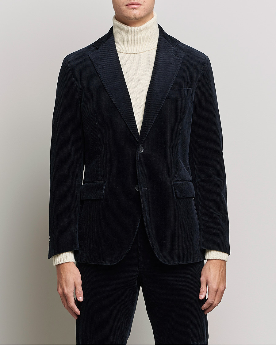 Herre | Blazere & jakker | Oscar Jacobson | Ferry Soft Cord Blazer Navy
