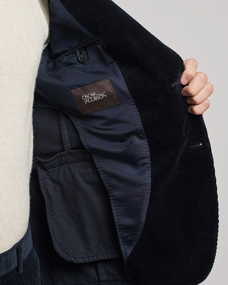 Herre | Blazere & jakker | Oscar Jacobson | Ferry Soft Cord Blazer Navy