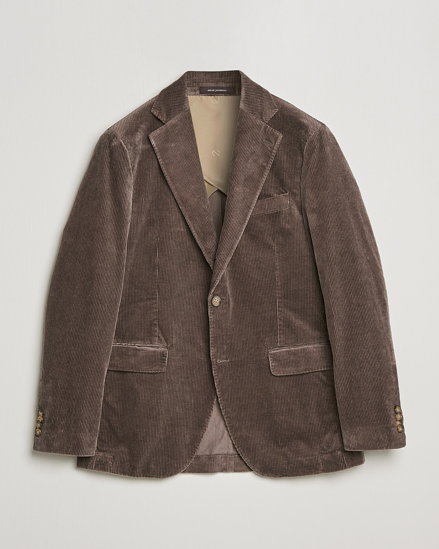 Herre | Blazere & jakker | Oscar Jacobson | Ferry Soft Cord Blazer Light Beige