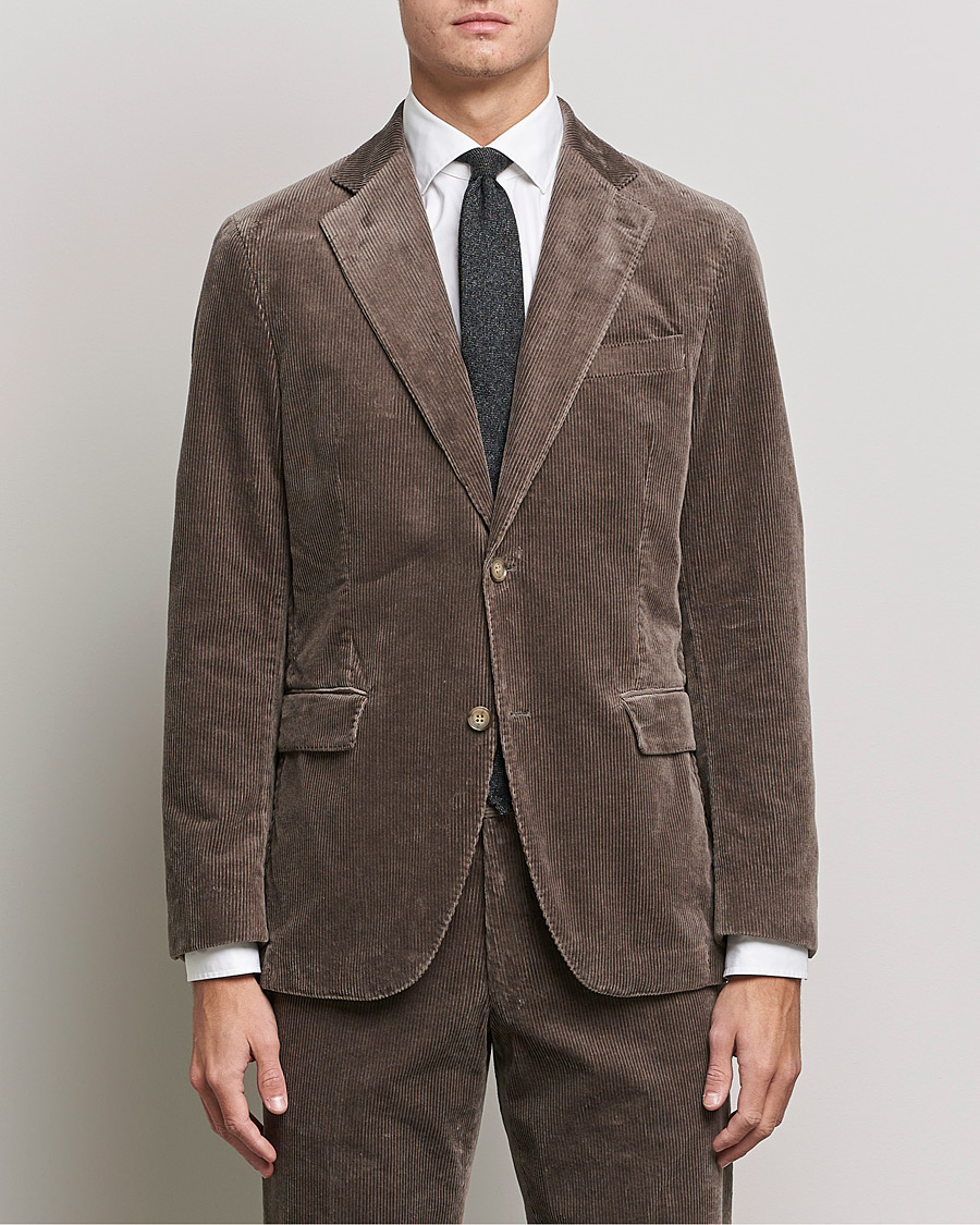 Herre | Blazere & jakker | Oscar Jacobson | Ferry Soft Cord Blazer Light Beige