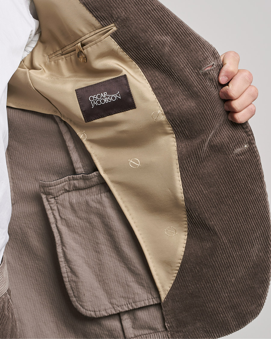 Herre | Blazere & jakker | Oscar Jacobson | Ferry Soft Cord Blazer Light Beige
