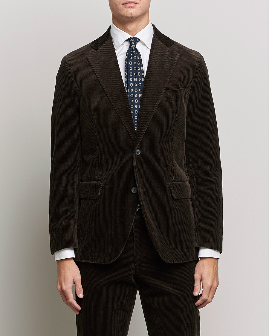 Herre | Blazere & jakker | Oscar Jacobson | Ferry Soft Cord Blazer Brown