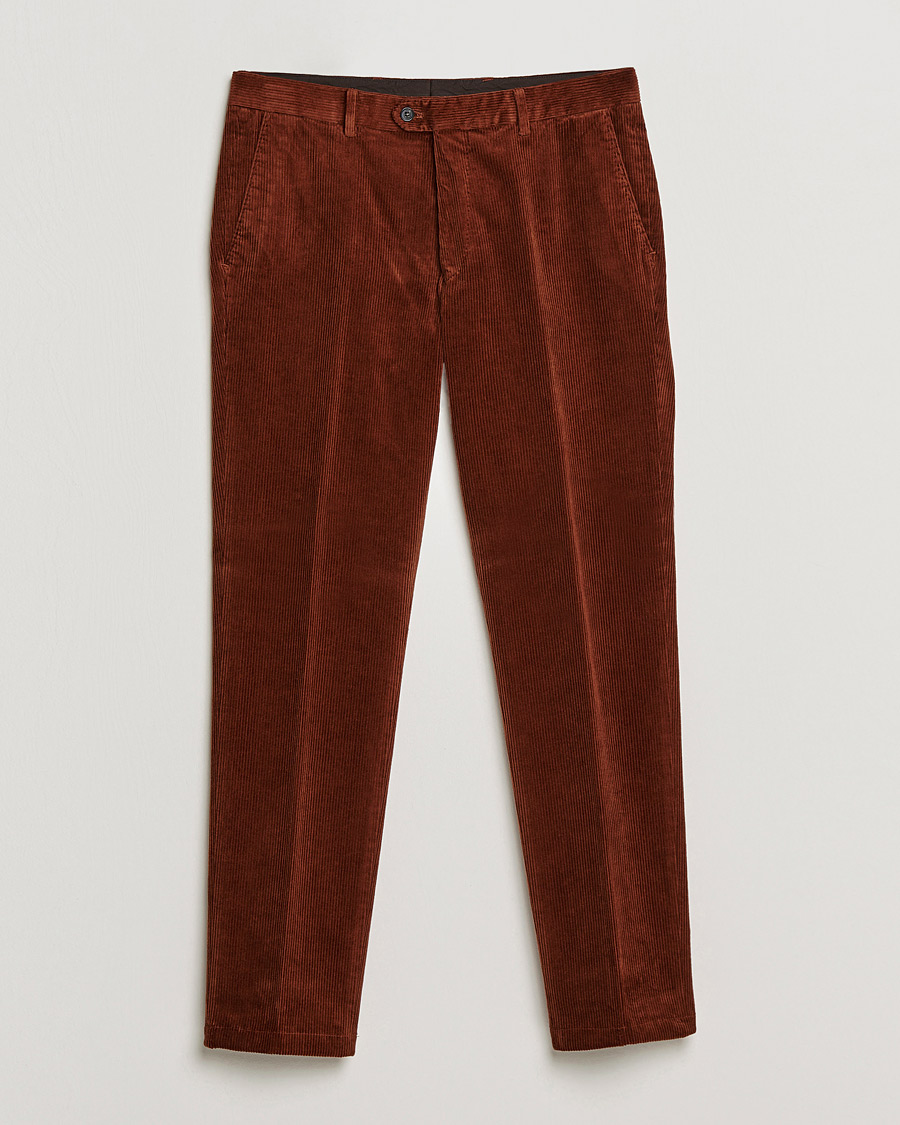 Herre | Bukser | Oscar Jacobson | Denz Corduroy Trousers Orange