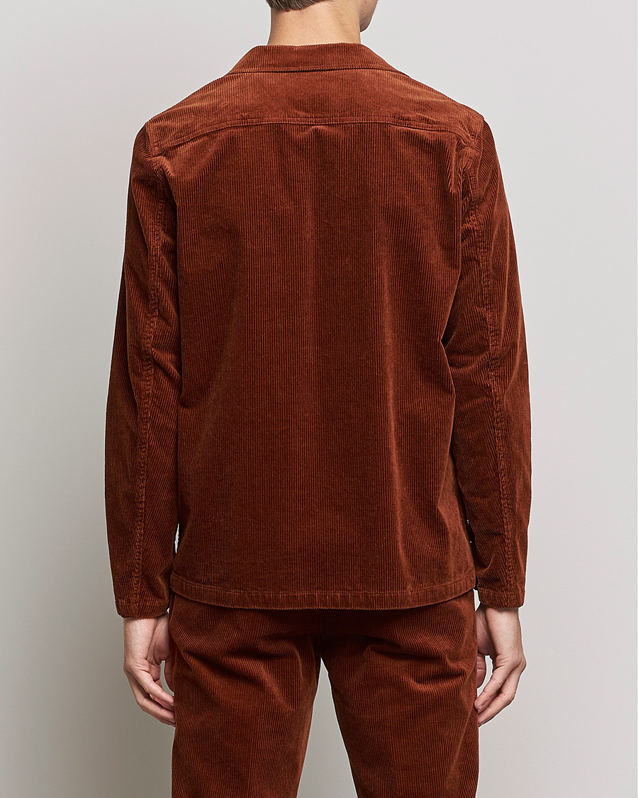 Herre | Skjorter | Oscar Jacobson | Hampus Corduroy Shirt Jacket Orange