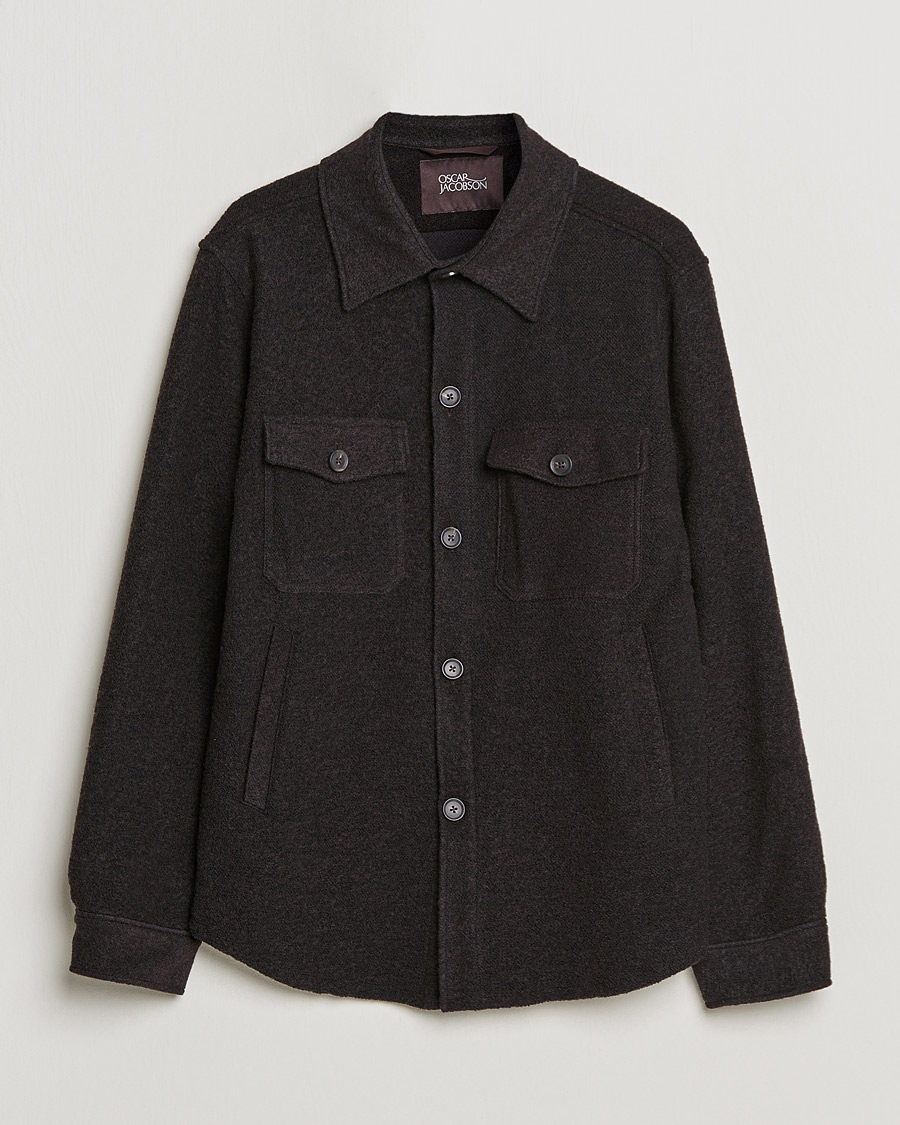 Herre | Skjorter | Oscar Jacobson | Maverick Shirt Jacket Dark Brown