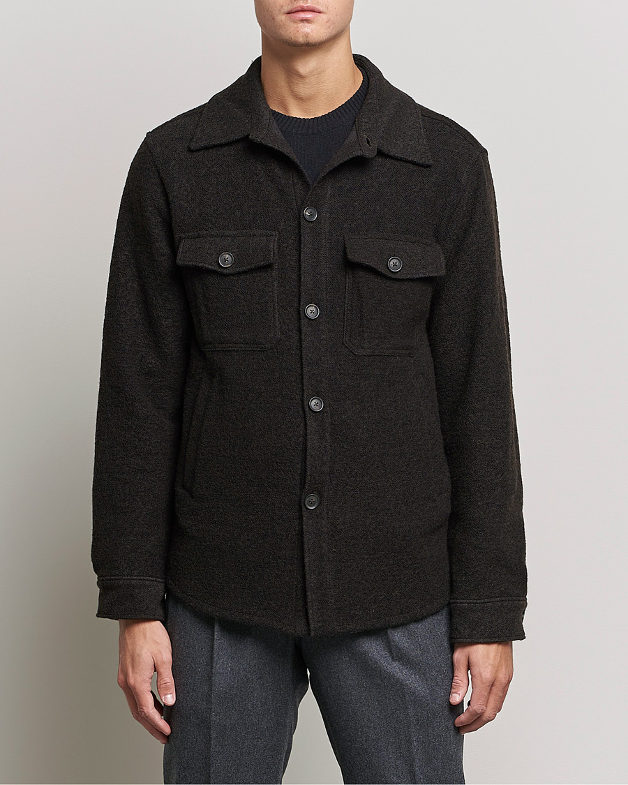 Herre | Skjorter | Oscar Jacobson | Maverick Shirt Jacket Dark Brown