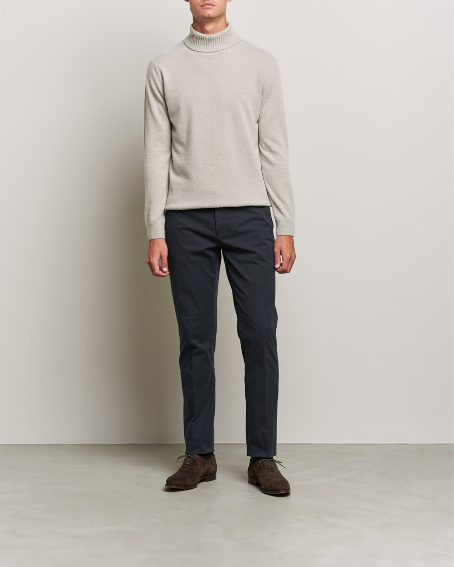 Herre | Trøjer | Oscar Jacobson | Salim Wool/Cashmere Rollneck Beige