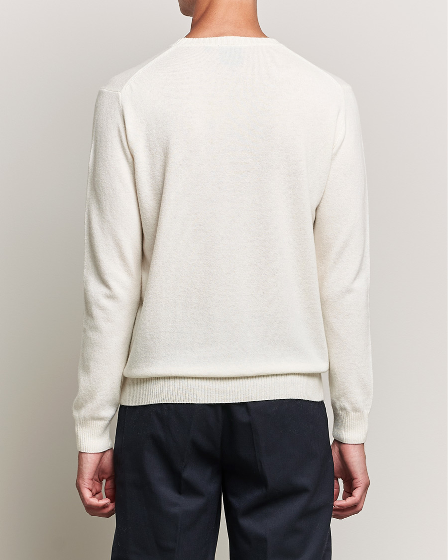 Herre | Trøjer | Oscar Jacobson | Valter Wool/Cashmere Round Neck Creme