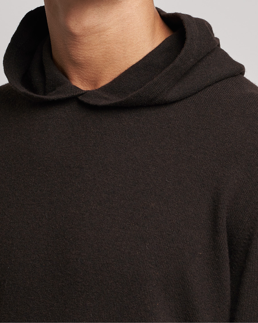 Herre | Trøjer | Oscar Jacobson | Pascal Wool/Cashmere Hoodie Brown