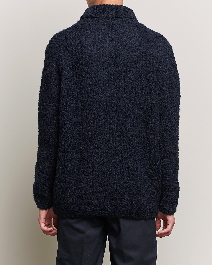 Herre | Trøjer | Oscar Jacobson | Krister Wool/Alpaca Rollneck Navy