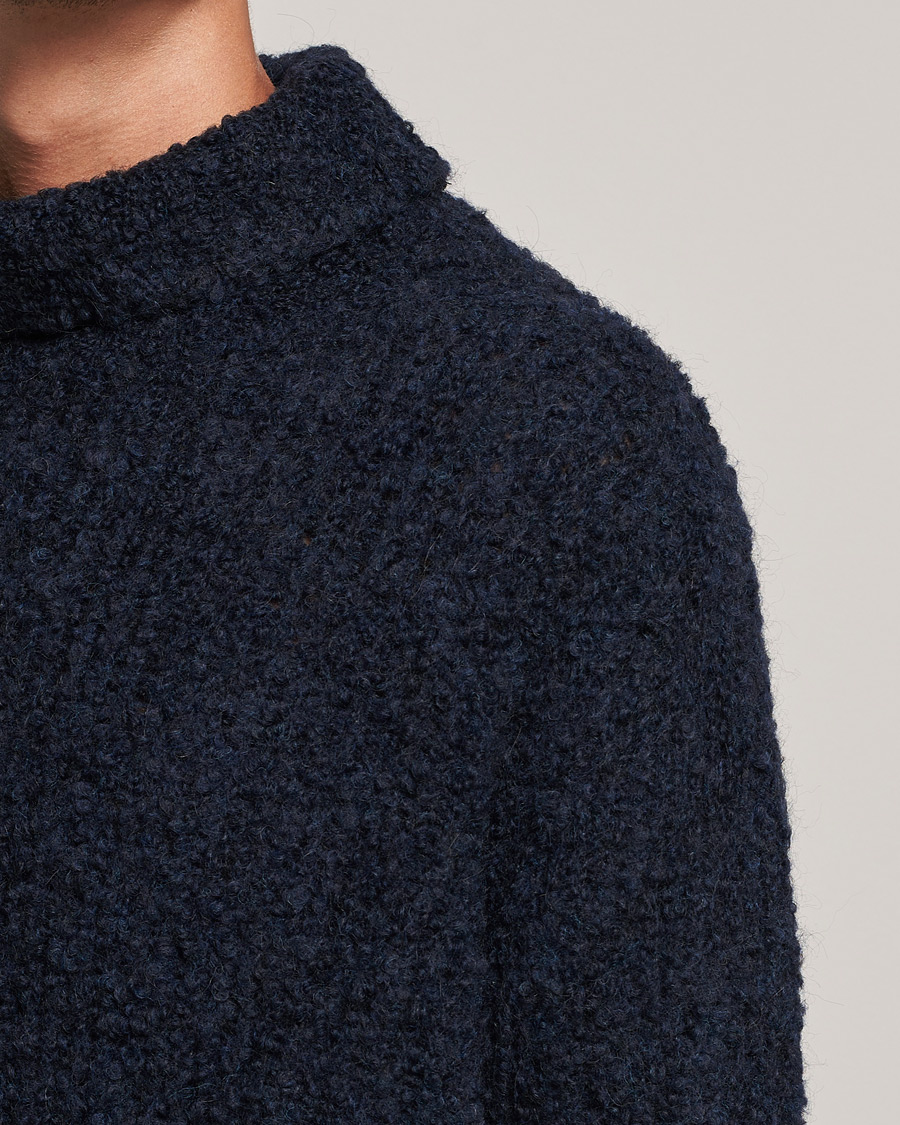 Herre | Trøjer | Oscar Jacobson | Krister Wool/Alpaca Rollneck Navy
