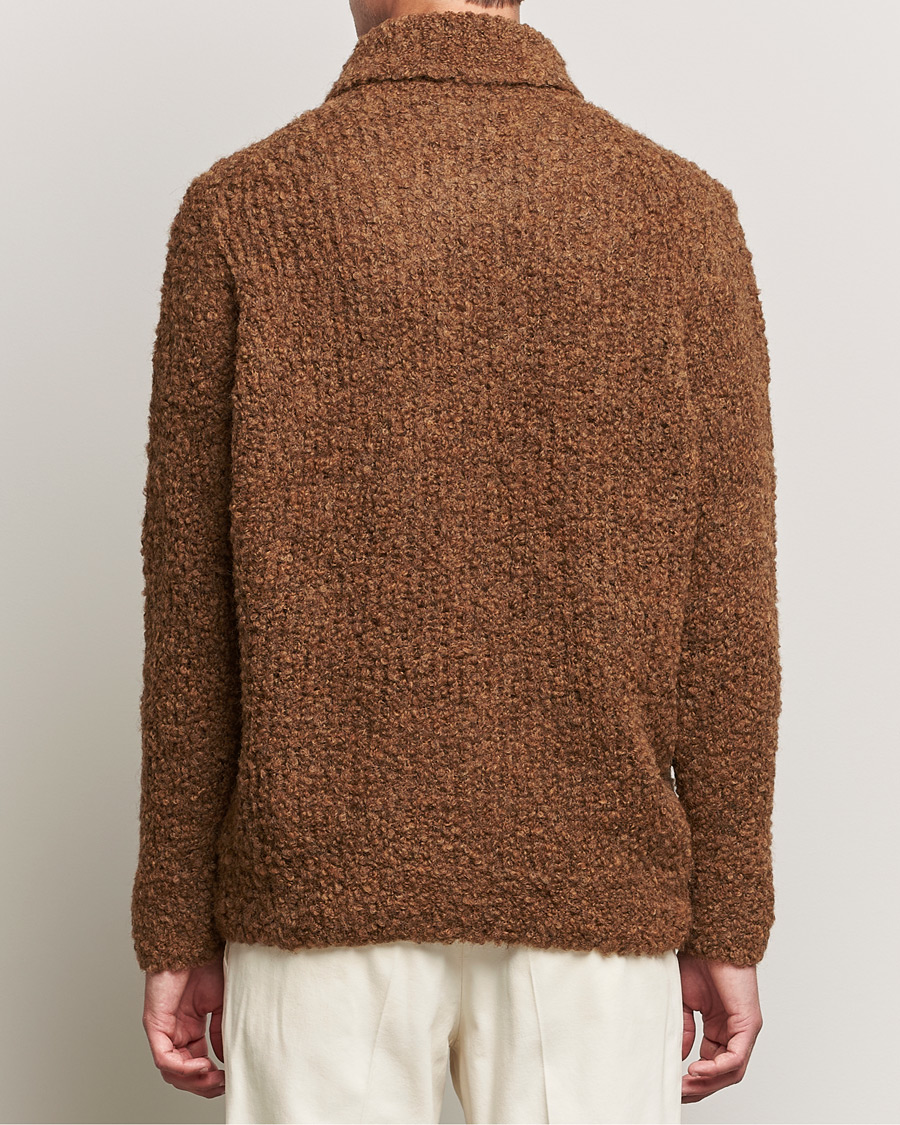 Herre | Trøjer | Oscar Jacobson | Krister Wool/Alpaca Rollneck Dark Brown