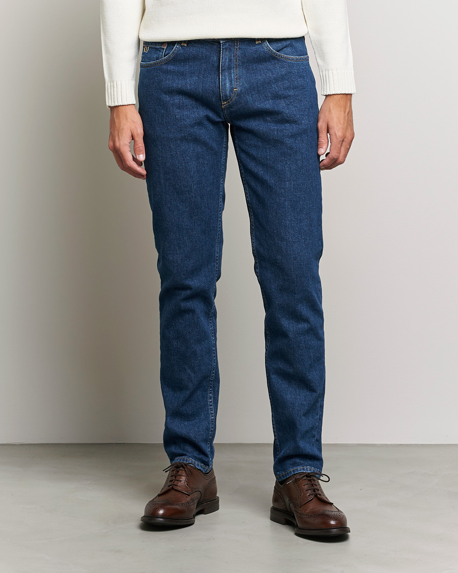 Herre | Jeans | Oscar Jacobson | Albert Cotton Stretch Jeans Thunder