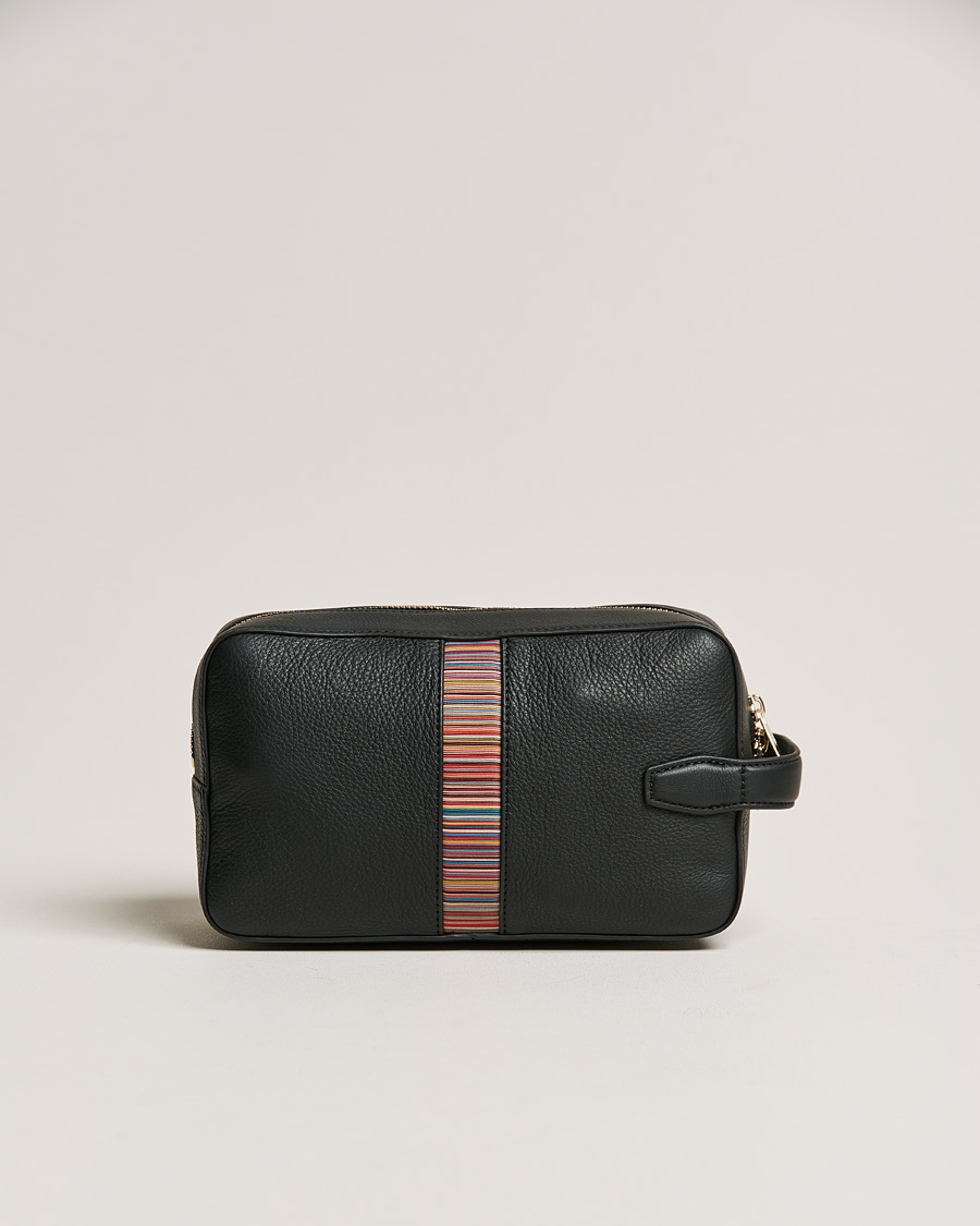 Herre | Paul Smith Leather Stripe Washbag Black | Paul Smith | Leather Stripe Washbag Black