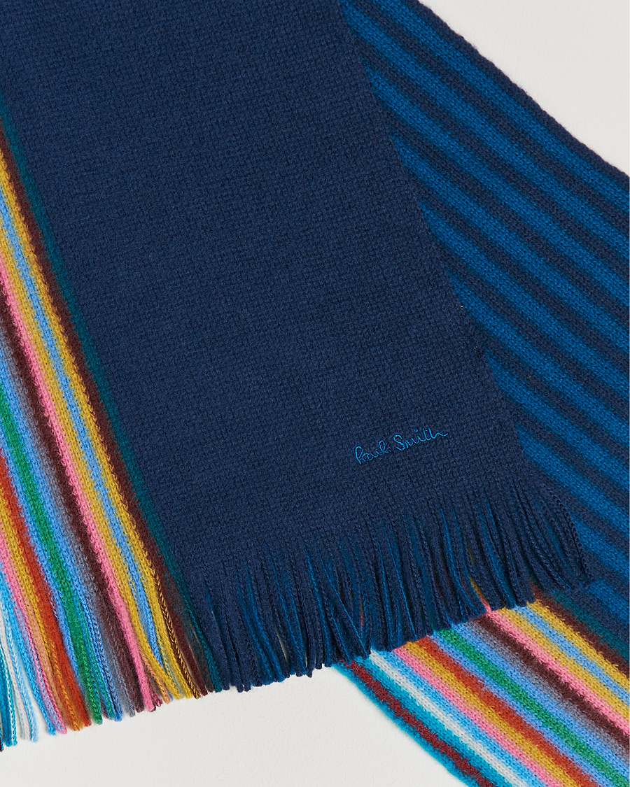 Herre | Paul Smith Merino Wool Scarf Blue | Paul Smith | Merino Wool Scarf Blue