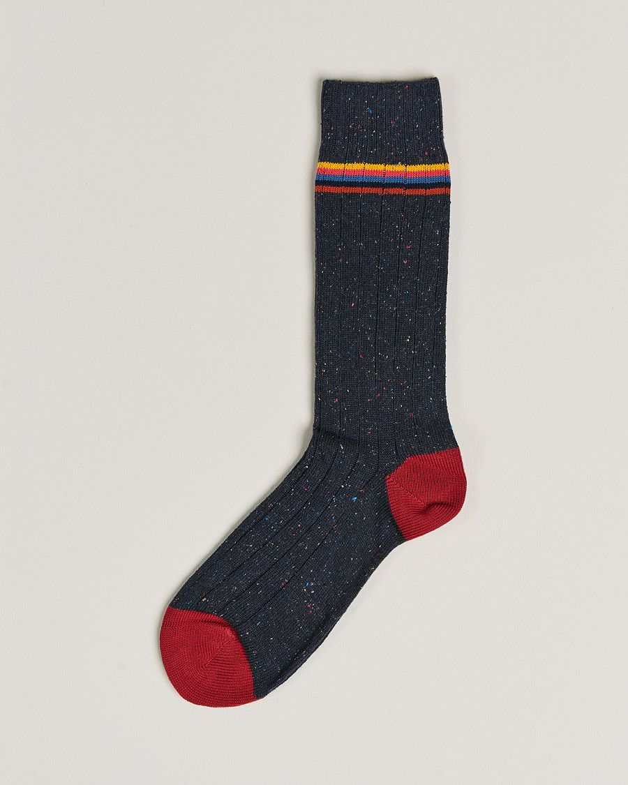 Herre |  | Paul Smith | Ribbed Melange Sock Navy