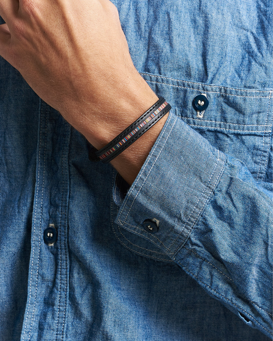 Herre | Paul Smith Leather Bracelet Black | Paul Smith | Leather Bracelet Black