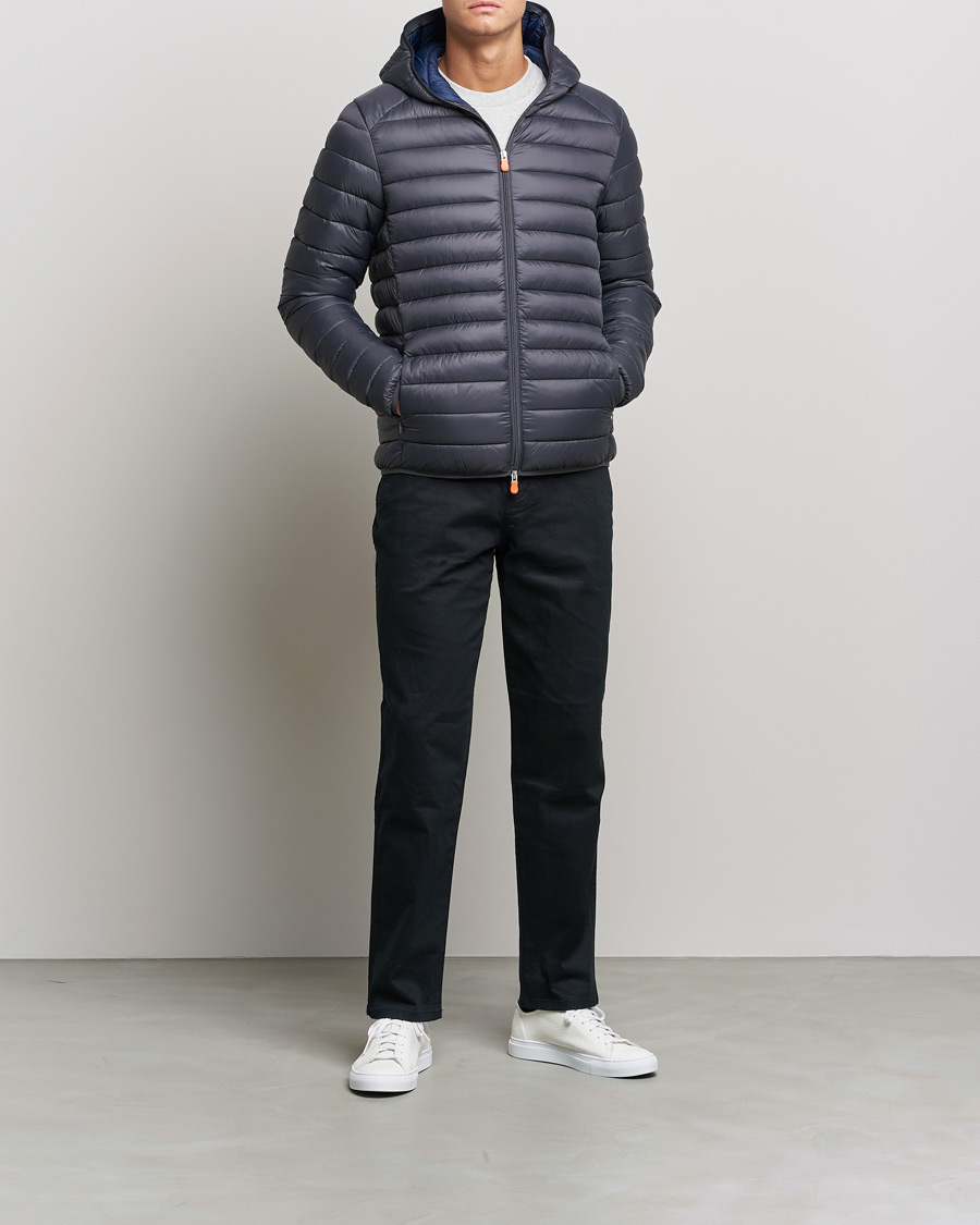 Herre | Jakker | Save The Duck | Donald Lightweight Padded Hooded Jacket Anthracite
