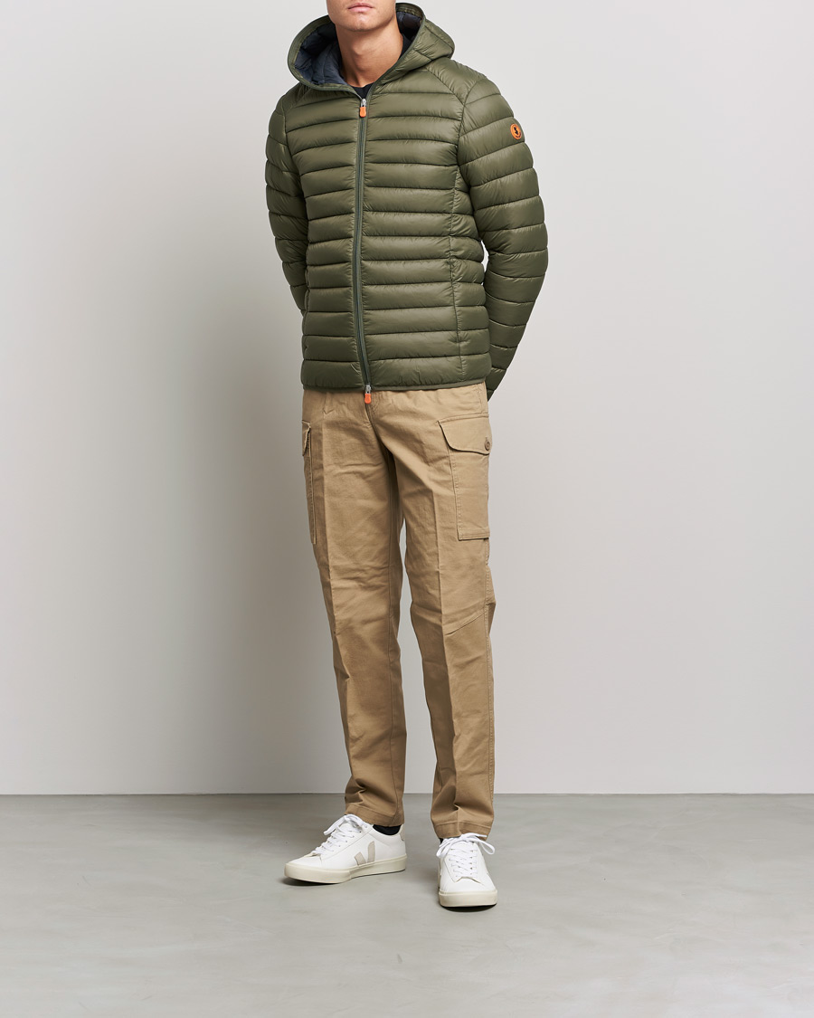 Herre | Jakker | Save The Duck | Donald Lightweight Padded Hooded Jacket Laurel Green