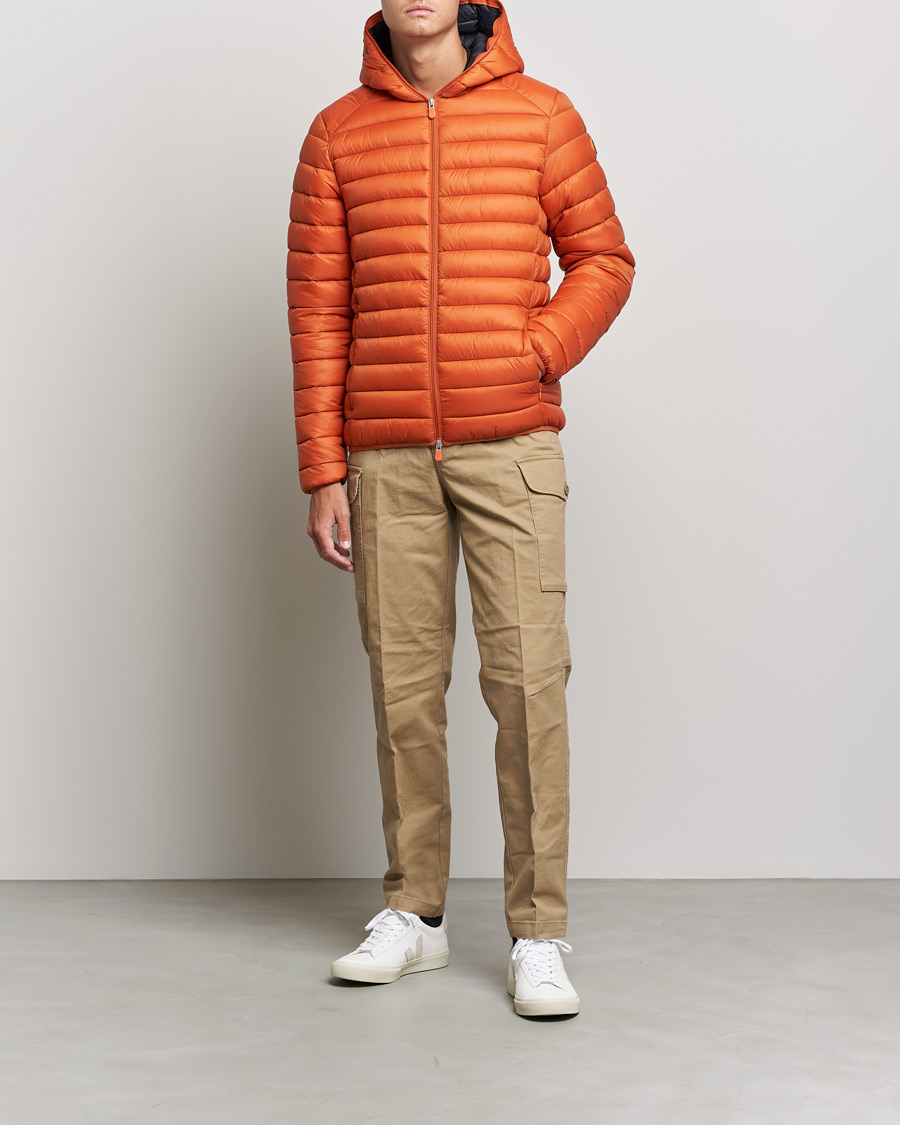 Herre | Jakker | Save The Duck | Donald Lightweight Padded Hooded Jacket Ginger Orange
