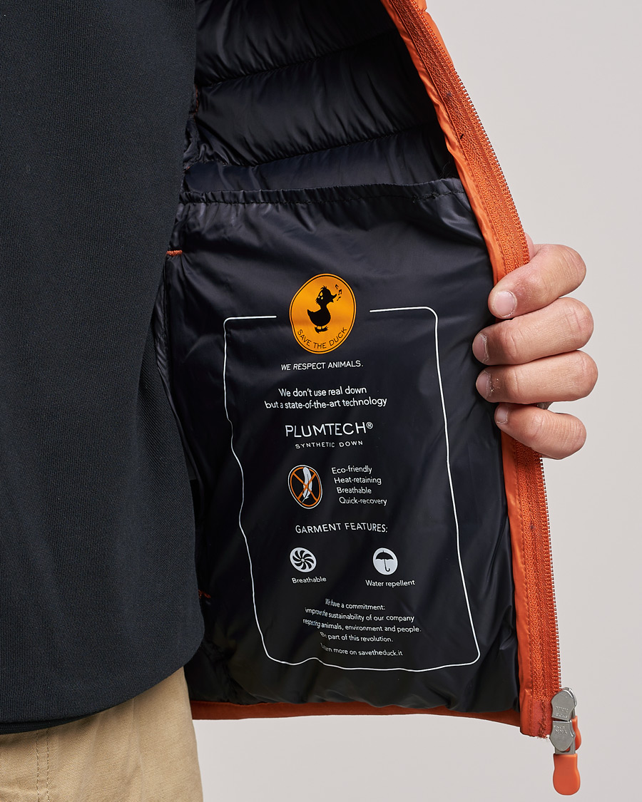 Herre | Jakker | Save The Duck | Donald Lightweight Padded Hooded Jacket Ginger Orange