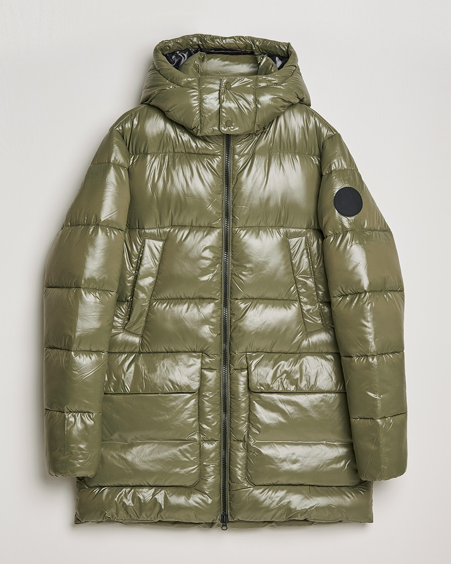 Herre | Jakker | Save The Duck | Christian Long Padded Puffer Jacket Laurel Green