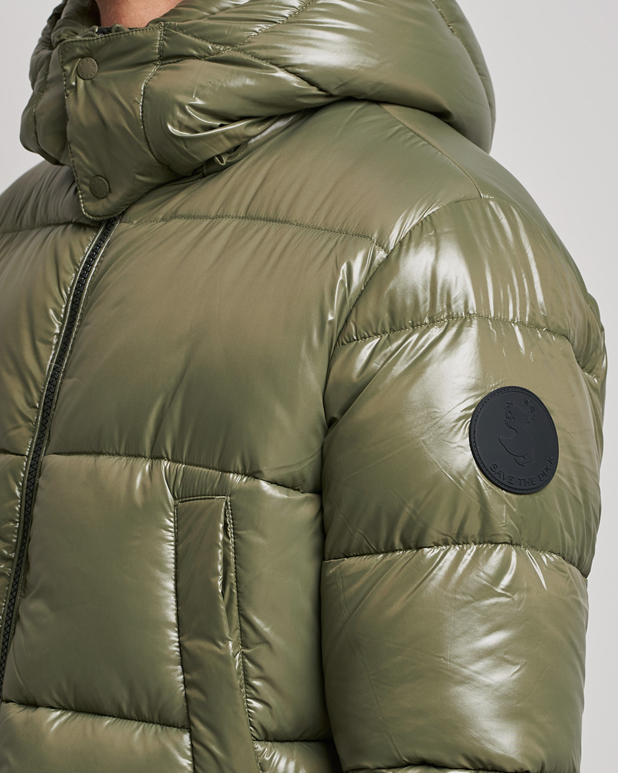 Herre | Jakker | Save The Duck | Christian Long Padded Puffer Jacket Laurel Green