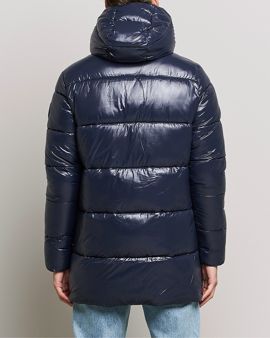 Herre | Jakker | Save The Duck | Christian Long Padded Puffer Jacket Blue Black