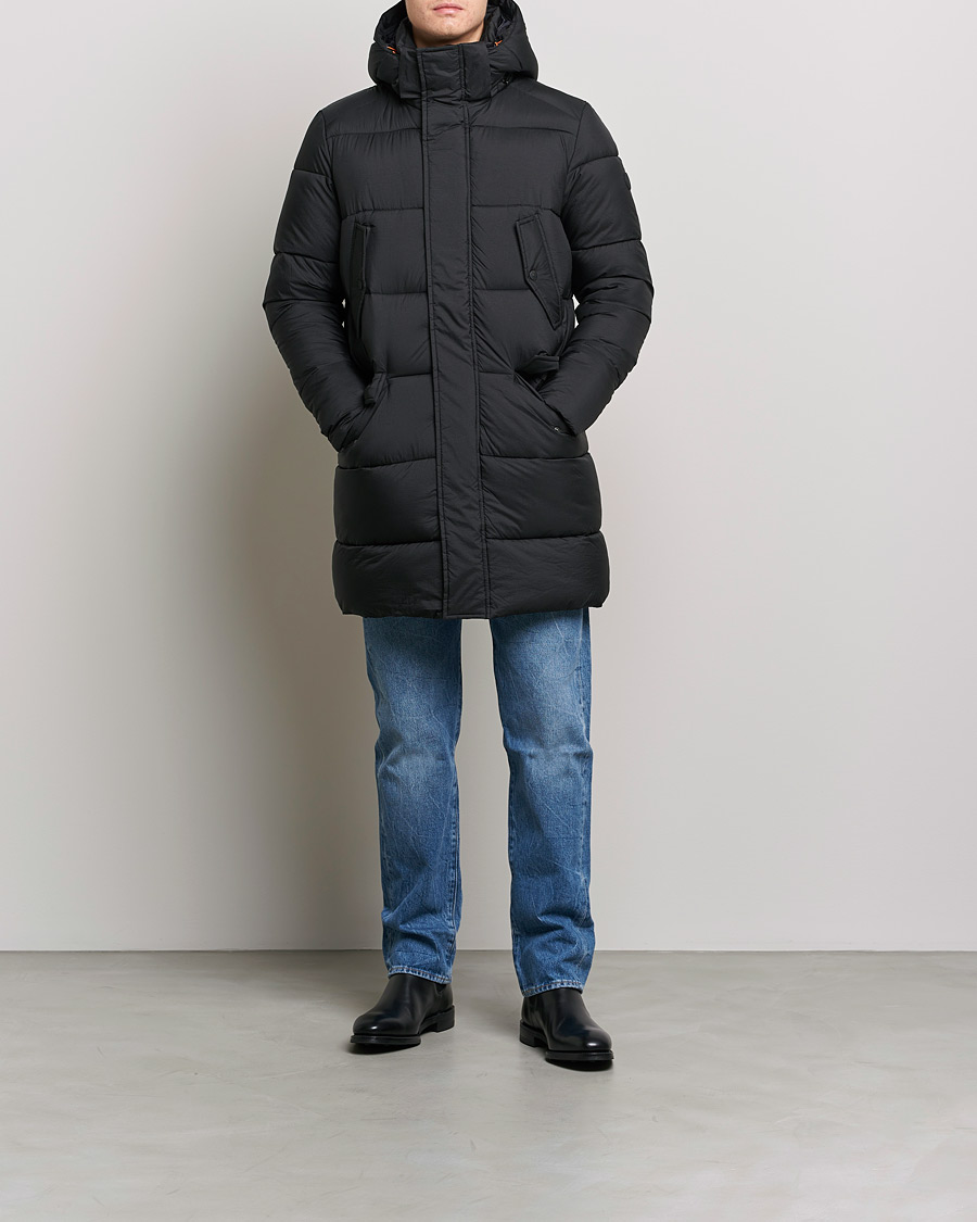 Herre | Jakker | Save The Duck | Jeremy Crinkle Nylon Parka Black