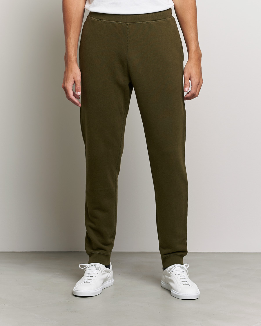 Herre | Bukser | Sunspel | Cotton Loopback Track Pants Dark Moss