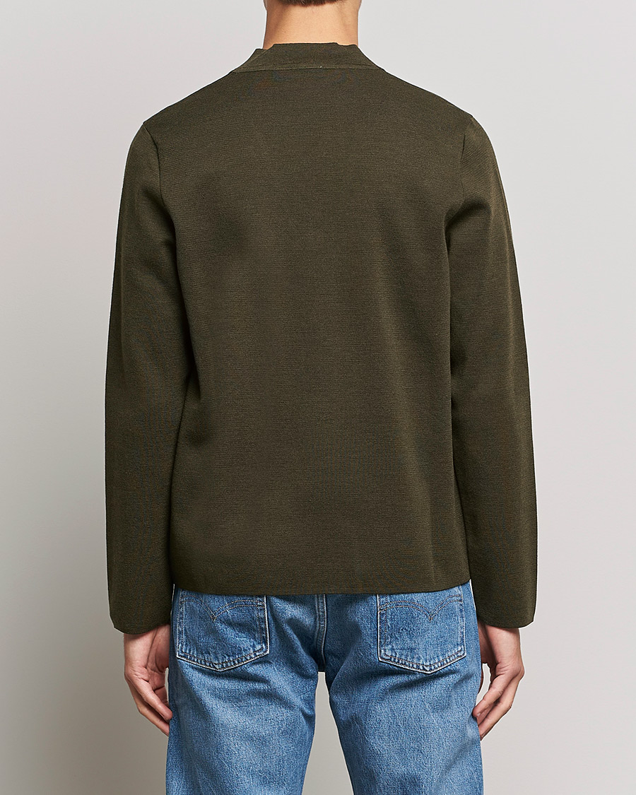 Herre | Trøjer | Sunspel | Merino Milano Cardigan Dark Moss