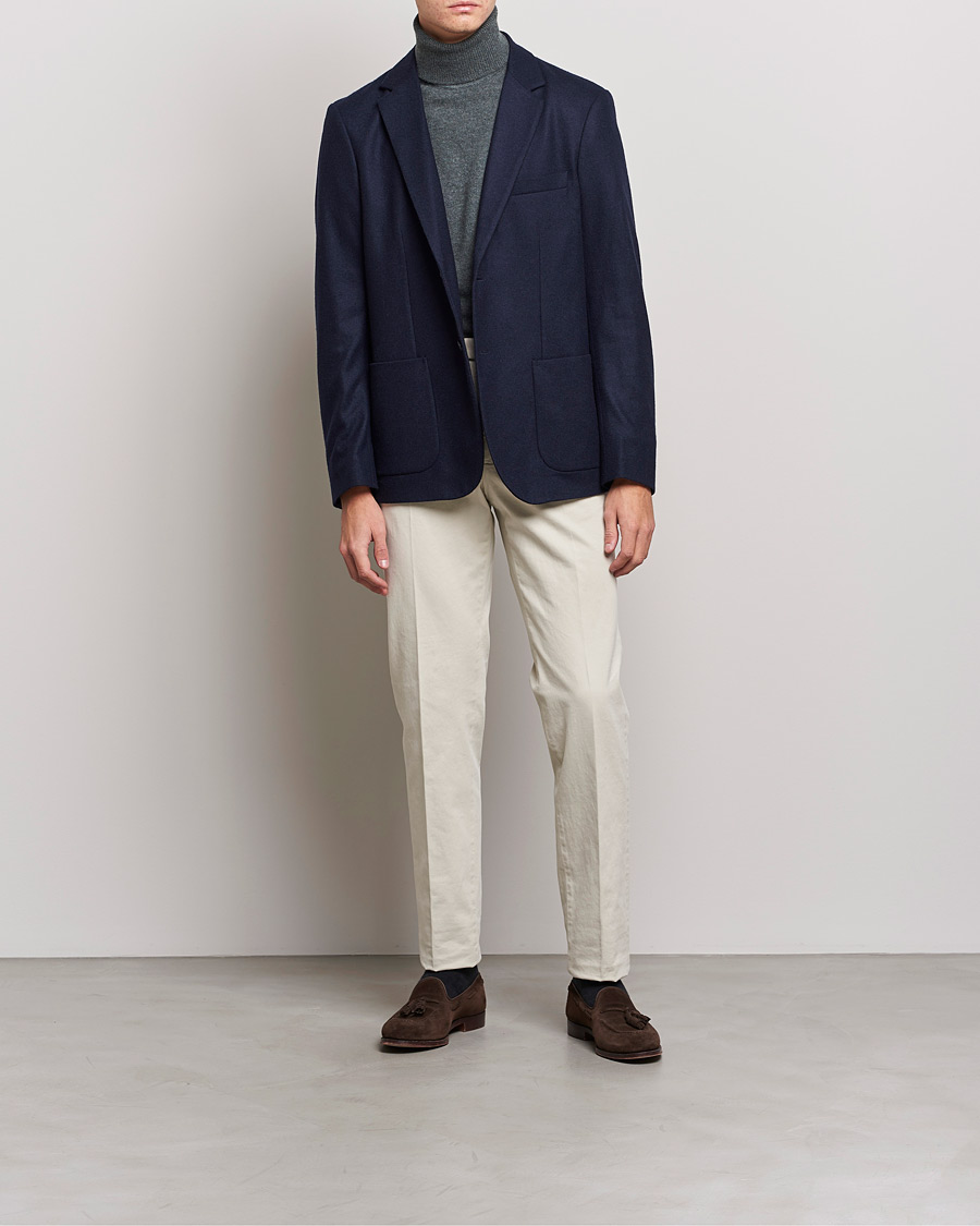 Herre | Blazere & jakker | Sunspel | Boiled Wool Jersey Blazer Navy