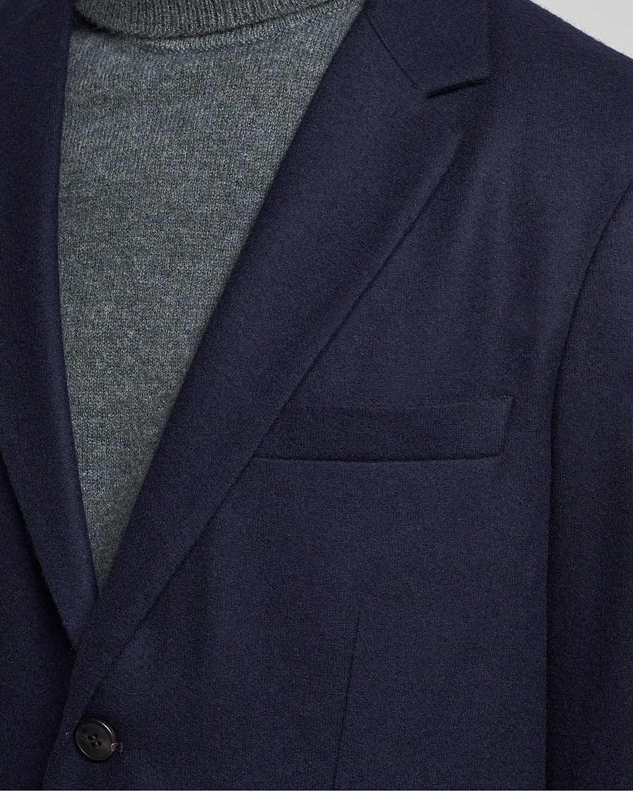 Herre | Blazere & jakker | Sunspel | Boiled Wool Jersey Blazer Navy