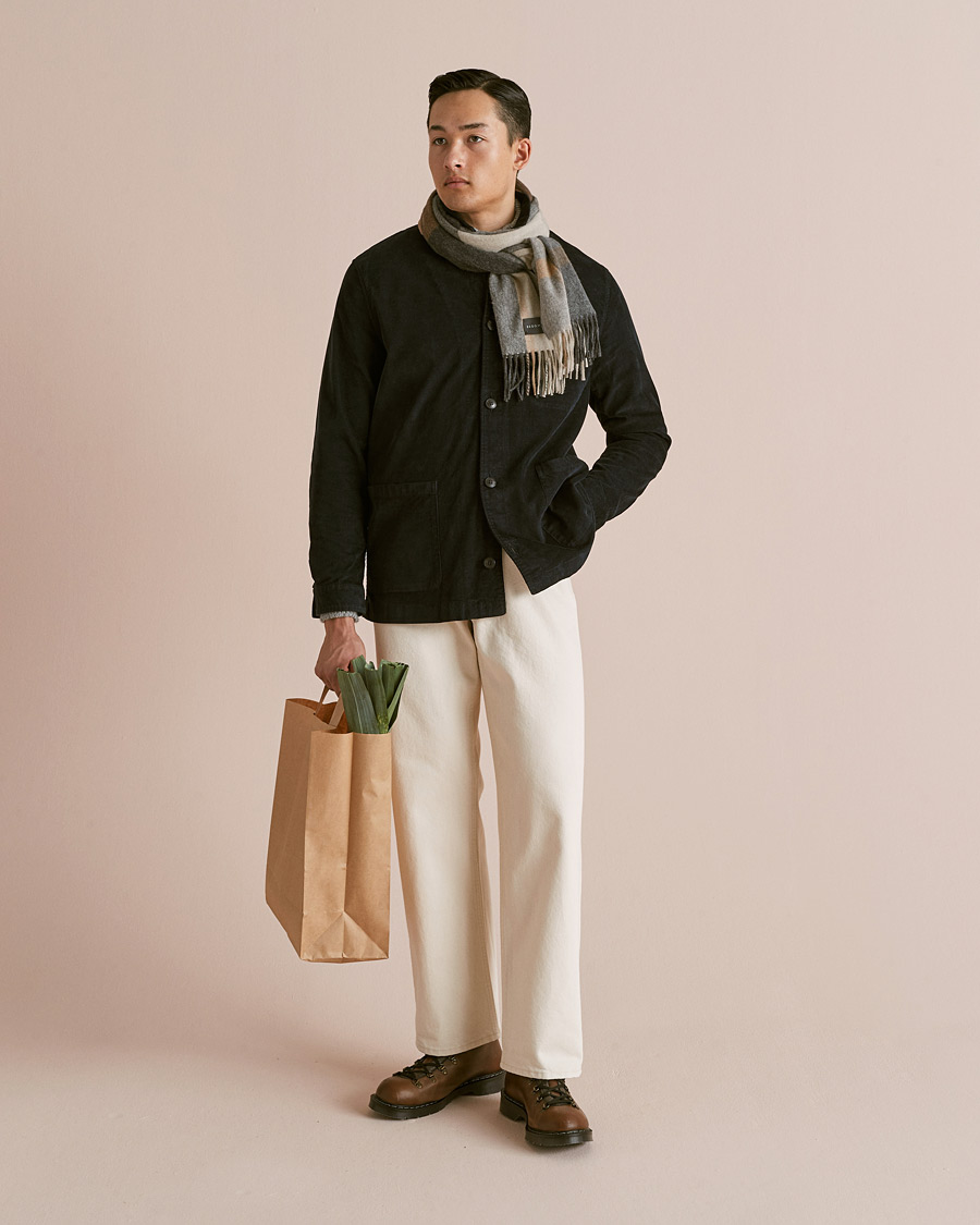 Herre | Skjorter | Sunspel | Twin Pocket Cotton Corduroy Shirt Jacket Navy