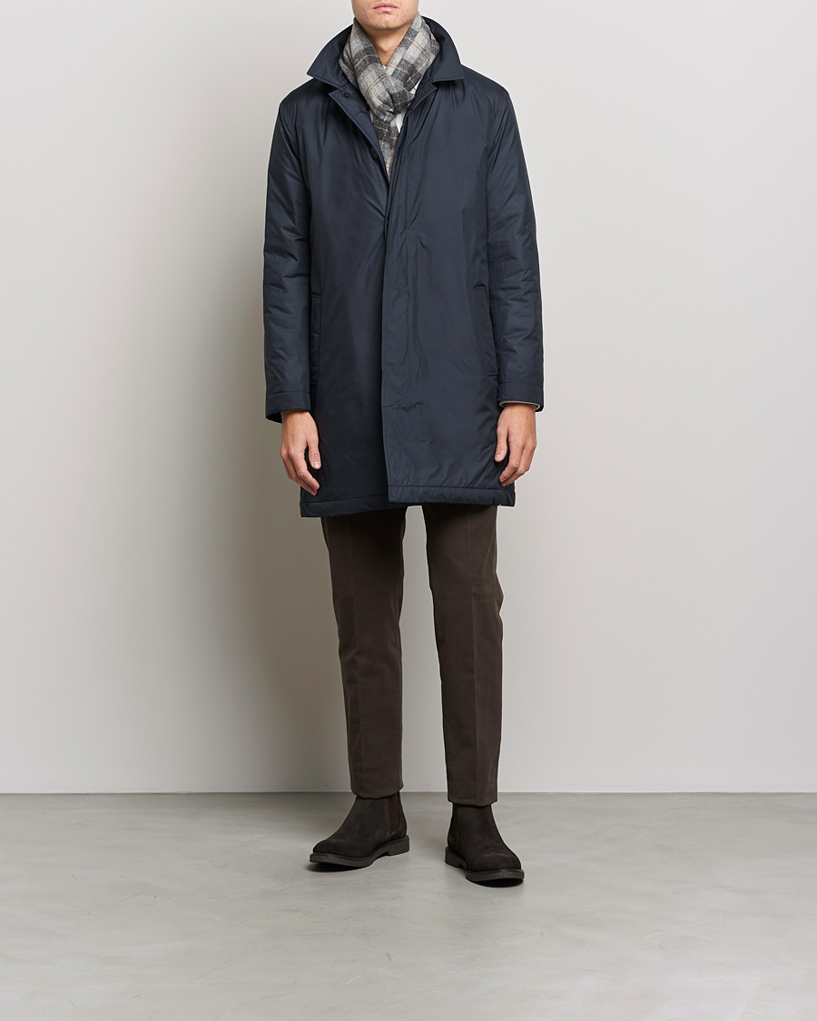 Herre | Jakker | Sunspel | Recycled Polyester Padded Coat Navy