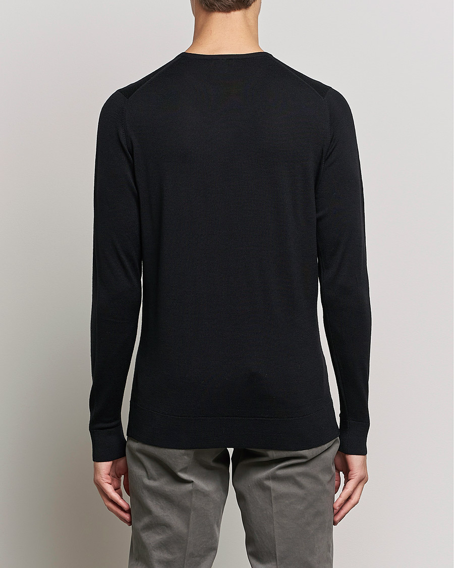 Herre | Trøjer | Sunspel | Crew Neck Jumper Black