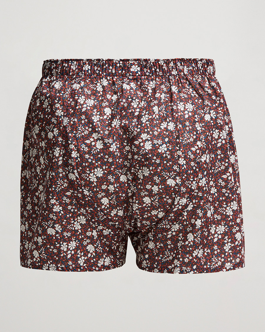 Herre | Undertøj | Sunspel | Liberty Printed Cotton Boxer Shorts Red