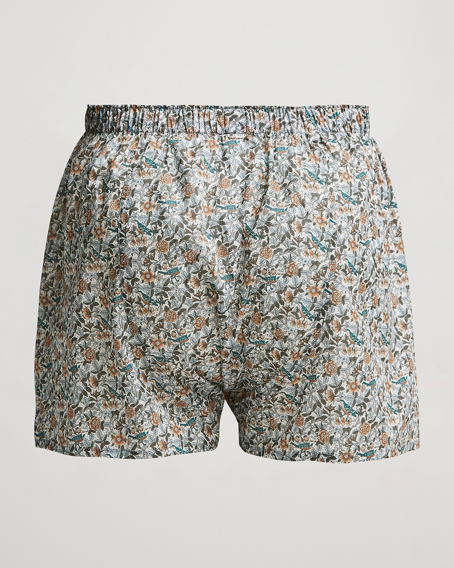 Herre | Undertøj | Sunspel | Liberty Printed Cotton Boxer Shorts White