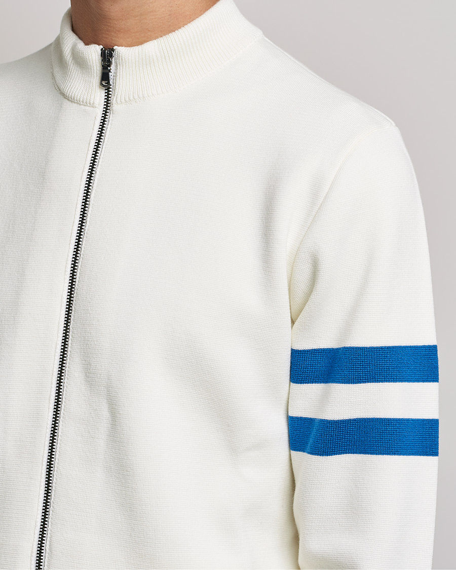 Herre | Trøjer | Sunspel | Paul Weller Extra Fine Merino Zip Cardigan White