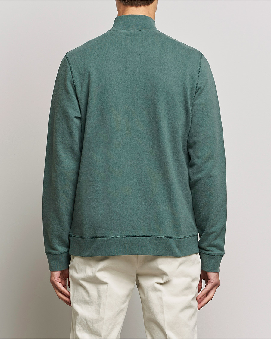 Herre | Trøjer | Sunspel | Loopback Half Zip Sweatshirt Racing Green