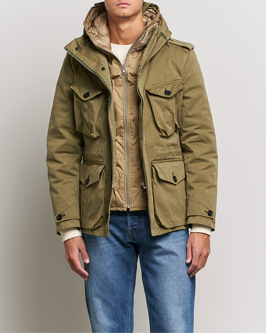 Herre | Jakker | Ten c | Hooded Down Liner Beige